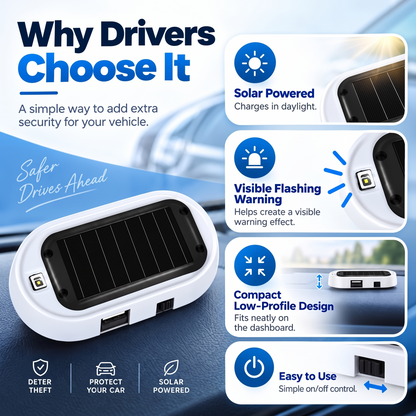 Solar Powered Car Alarm Light